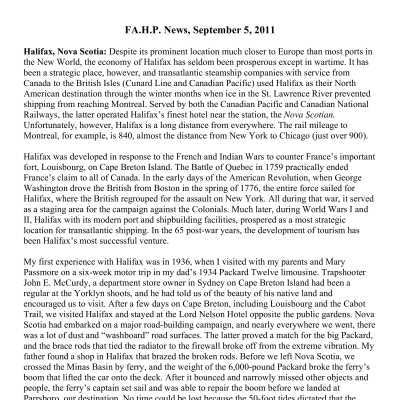 2011 09-05 Weekly News