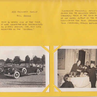 1949 Glidden Tour - Photobook of touring cars including T Clarence Marshall and his 1915 Stanley Mountain Wagon Model 820 and Thomas C Marshall, Jr his 1914 Stanley Model 607, 1949