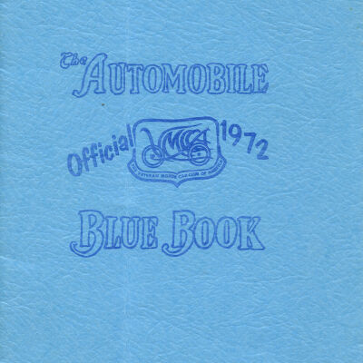 1972 Steam Car Tour - Minneapolis to Atwater, MN tour book cover