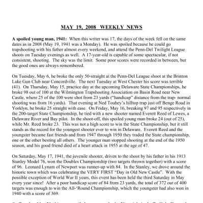 2008 05-19 Weekly News