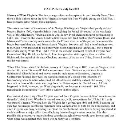 2012 07-16 Weekly News