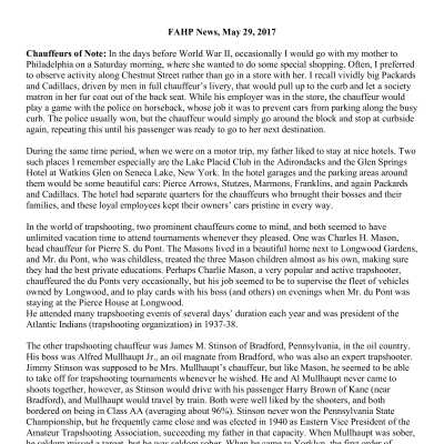 2017 05-29 Weekly News