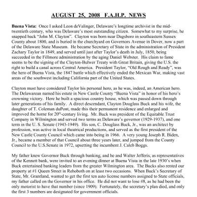 2008 08-25 Weekly News