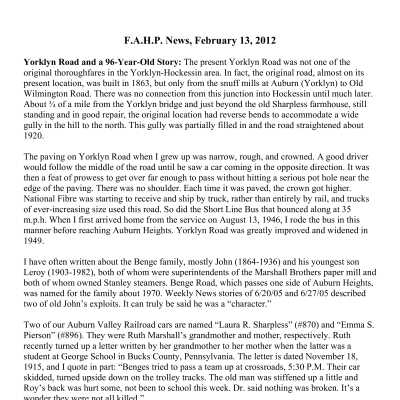 2012 02-13 Weekly News