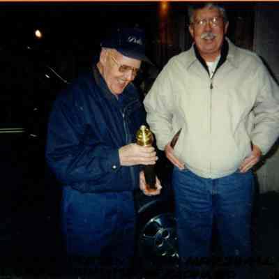 2003 - Tom Crump presenting Thomas C, Marshall, Jr. with a newly machined whistle