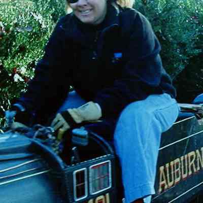 2007 - Anne Cleary with the 401 locomotive at Steamin' Day