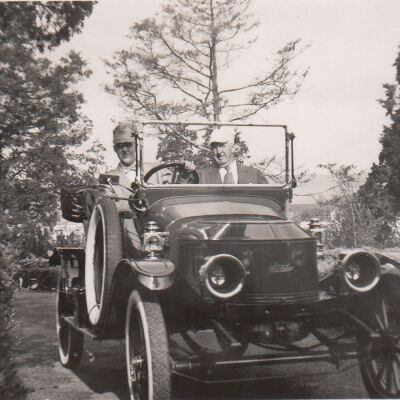 1951 AACA Meet - Thomas C Marshall Jr and J Homer Kratz in a 1914 Stanley Model 607 in Luray, VA