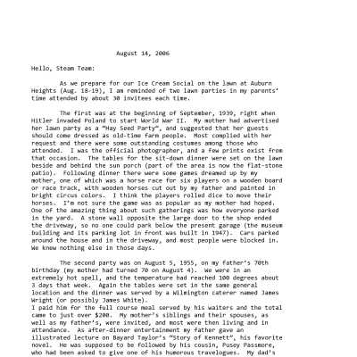 2006 08-14 Weekly News