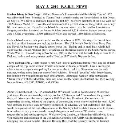 2010 05-03 Weekly News