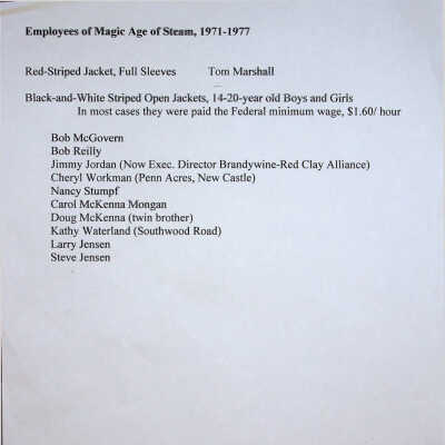 Employees of Magic Age of Steam 1971-1977