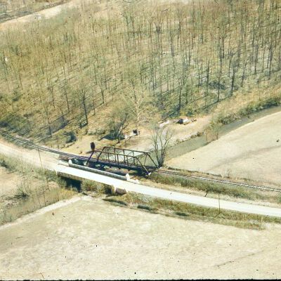 Nelson Aerials - bridges across Red Clay Creek just below Ashland, DE (color corrected)