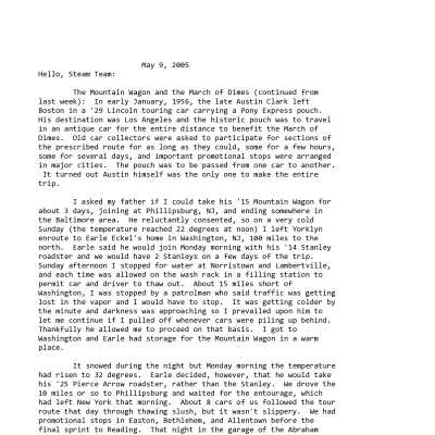 2005 05-09 Weekly News