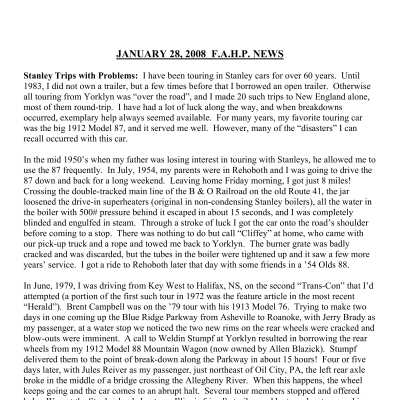 2008 01-28 Weekly News