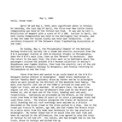 2006 05-01 Weekly News