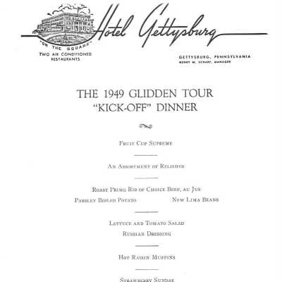 1949 Glidden Tour - Kick-Off Dinner menu and tour schedule.pdf