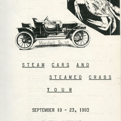 1993 Steam Car Tour (Maryland) tour book cover