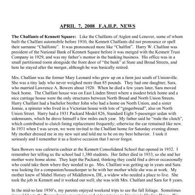 2008 04-07 Weekly News
