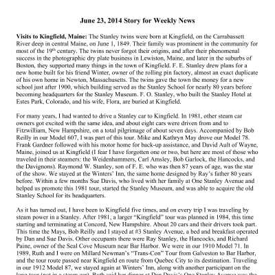 2014 06-23 Weekly News