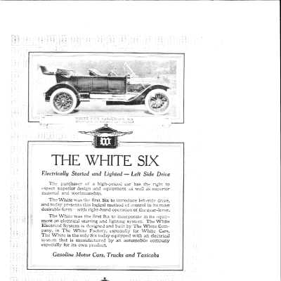 1913 White "Six" advertisement in January 1913 National Geographic