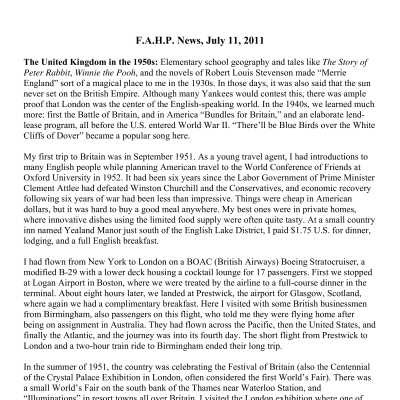 2011 07-11 Weekly News