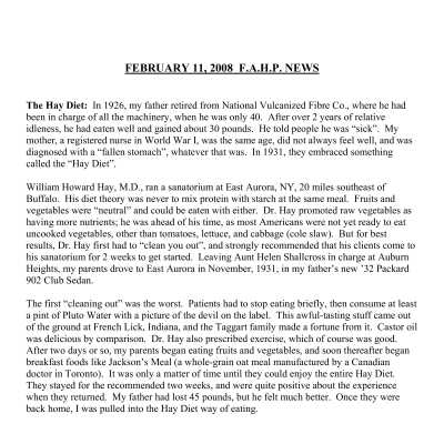2007 02-11 Weekly News