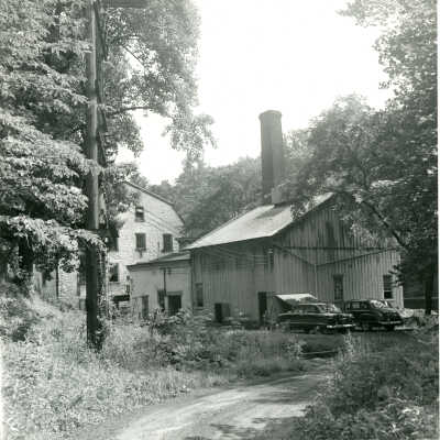 Crowell Tape Mill outside view of coal-fired boiler room
