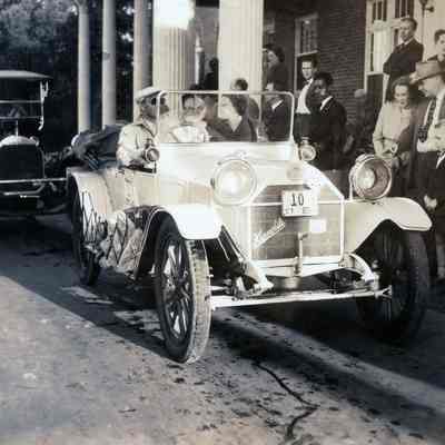 1949 Glidden Tour - Les Taylor and passenger in a 1912 Hupmobile