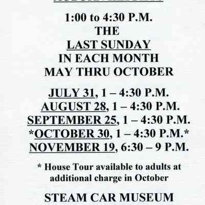 2005 - rack card for Steamin' Days