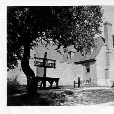 1949 Glidden Tour - public stockade at Colonial Williamsburg (VA)