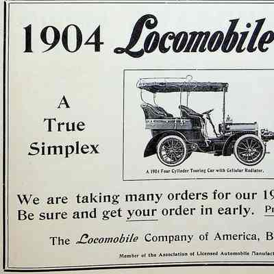 1903 advertisement for Locomobile (gasoline-powered)