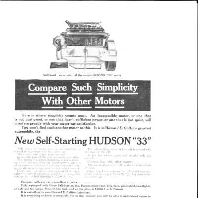1912 Hudson "33" advertisement from January 1912 National Geographic