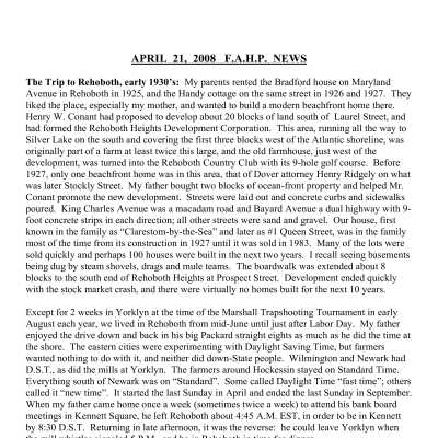 2008 04-21 Weekly News