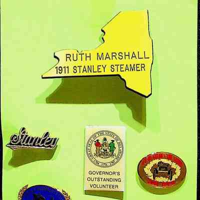 Memorabilia of Ruth Marshall from various car tours