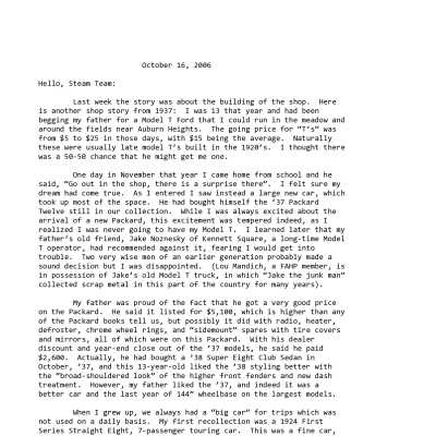2006 10-16 Weekly News