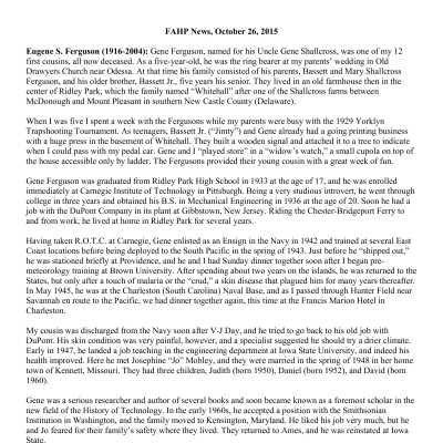 2015 10-26 Weekly News