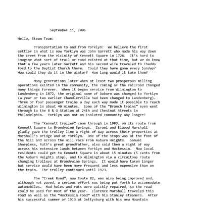 2006 09-11 Weekly News