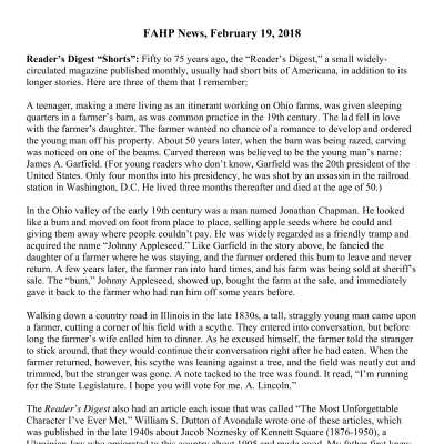 2018 02-19 Weekly News