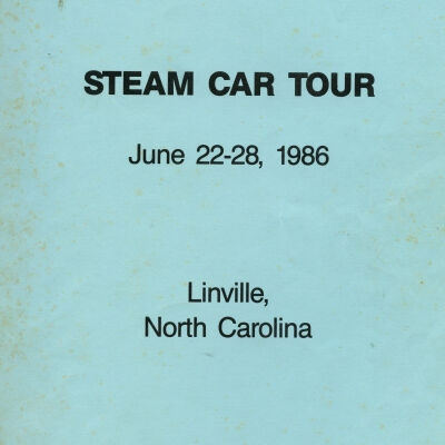 1986 Steam Car Tour book cover