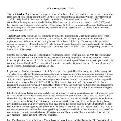2015 04-27 Weekly News