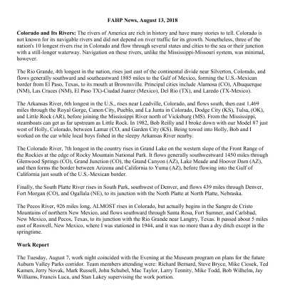 2018 08-13 Weekly News