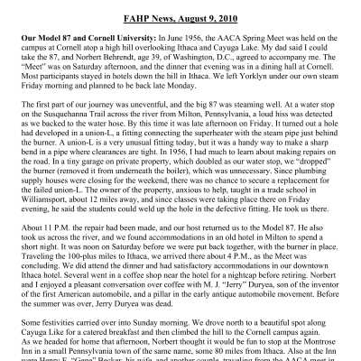 2010 08-09 Weekly News