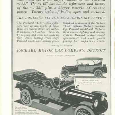 1914 advertisement for Packard Six 4-48