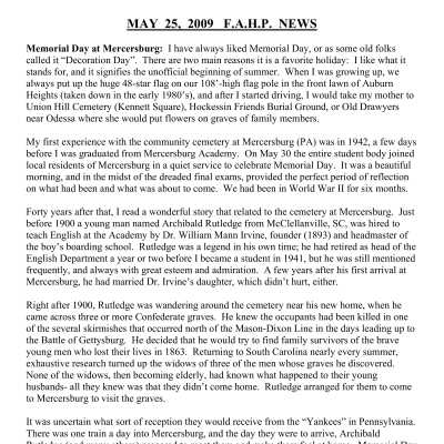 2009 05-25 Weekly News