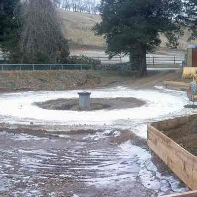 Building of the pond, 1972