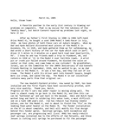 2005 03-16 Weekly News