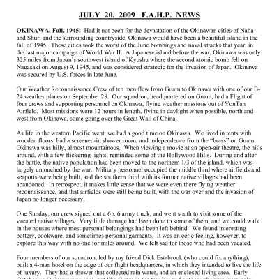 2009 07-20 Weekly News