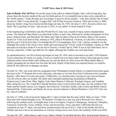 2015 06-08 Weekly News