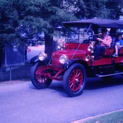2005 - Thomas C. Marshall, Jr., giving rides in the 1915 Stanley Mountain Wagon
