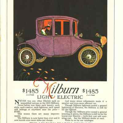 1916 advertisement for Milburn Electric