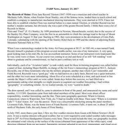 2017 01-23 Weekly News